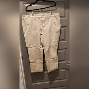 Torrid size 23 cropped khakis
